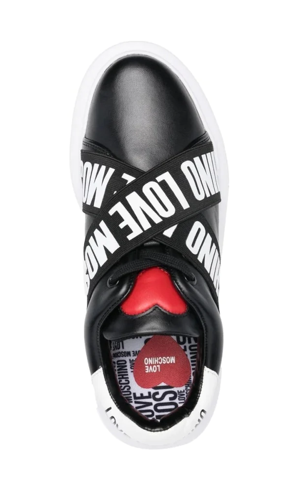 Kožené černé sneakers Moschino