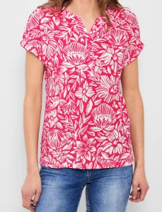 Květované růžové tričko Cecil