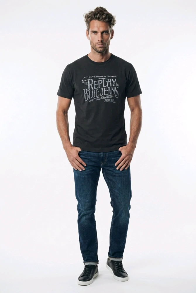 Tričko Replay black, L