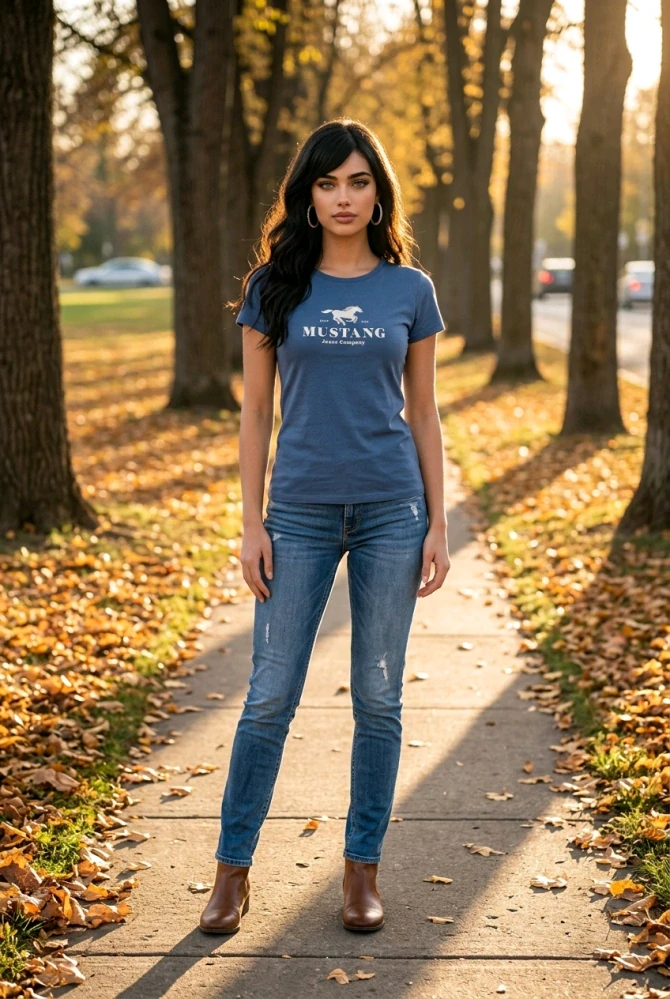 MUSTANG triko modré, S