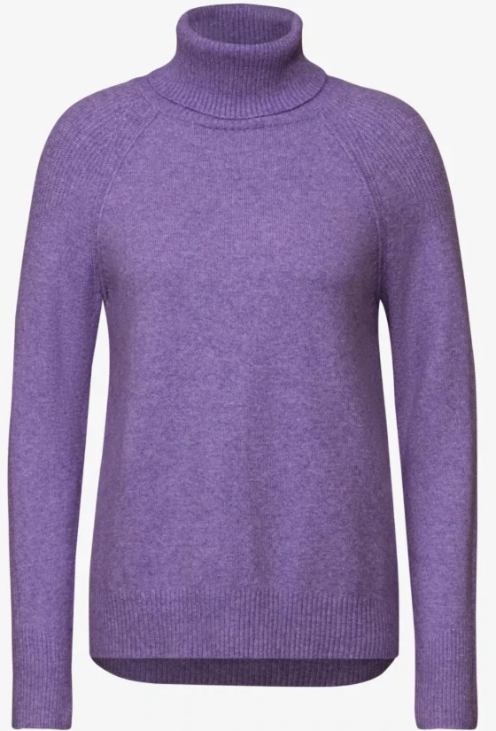 Cecil fialový svetr s rolákem, XL